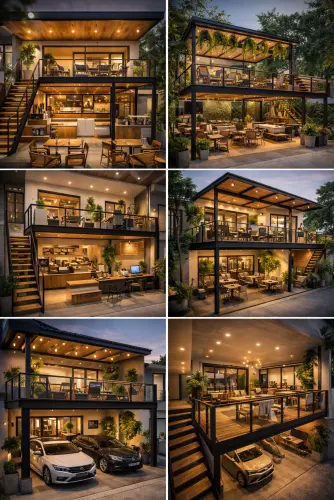 Mezannine Cafe Modern di Pondok Cina